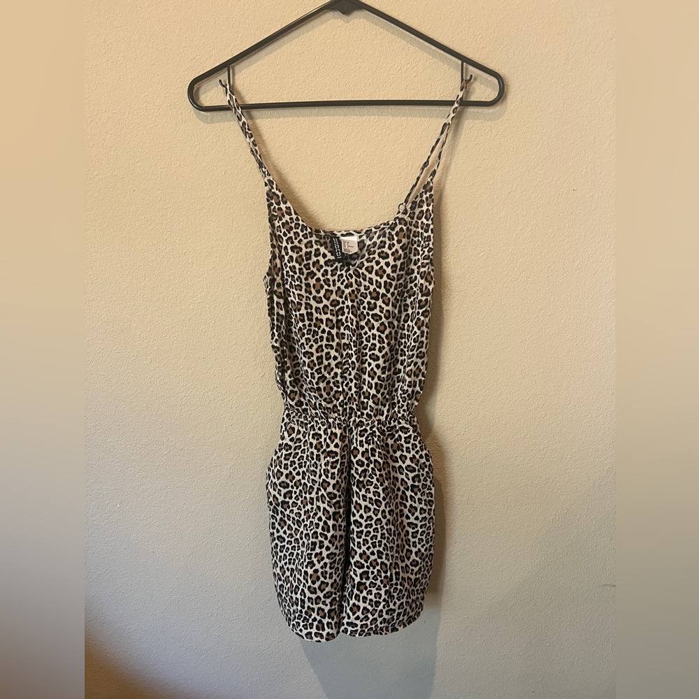 Divided Leopard Print Jumpsuit